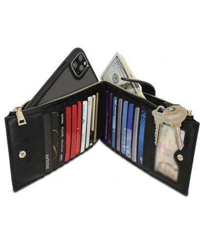 Womens Wallet RFID Blocking Wallet Bifold Multi Card Case Wallet with Zipper Pocket $15.29 Wallets