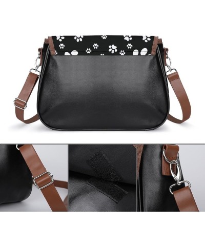 Fashion Flap Over PU Leather Small Crossbody Bag, Women Vintage Purse Bag Shoulder Bag Pattern (654) $20.29 Satchels