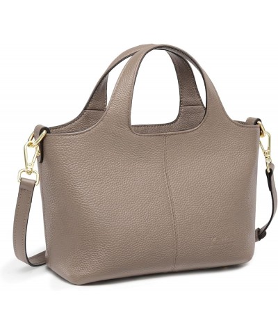 Genuine Leather Purses and Handbags for Women Crossbody Shoulder Tote Bag Soft Satchel Top Handle Khaki $25.80 Crossbody Bags