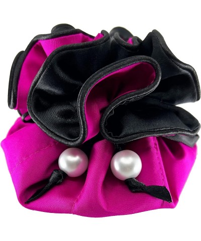 Drawstring Jewelry Pouch by Marisa D'Amico Fuchsia + Black - 100% Dupioni Silk $7.07 Others