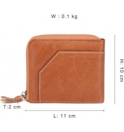 Classic Leather Wallet, RFID Blocking Bifold Security Zipper Wallet, Multi Credit Card Holder Travel Wallet (Brown) $18.88 Wa...