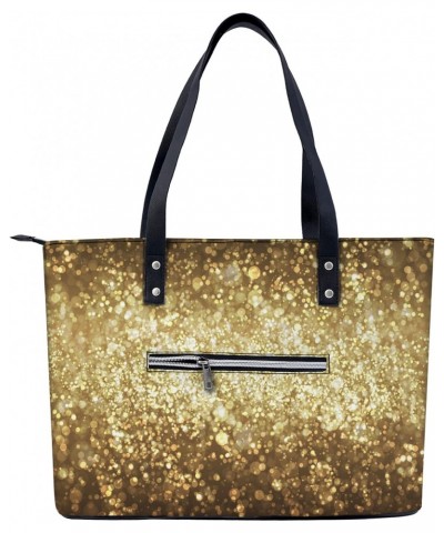 NIxux The Stars Are Shining In Gold Tote Bag Lightweight Handbag for Shopping Gym Hiking Travel Yoga Shoulder Bag with Outsid...