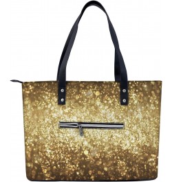 NIxux The Stars Are Shining In Gold Tote Bag Lightweight Handbag for Shopping Gym Hiking Travel Yoga Shoulder Bag with Outsid...