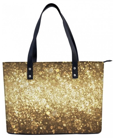 NIxux The Stars Are Shining In Gold Tote Bag Lightweight Handbag for Shopping Gym Hiking Travel Yoga Shoulder Bag with Outsid...