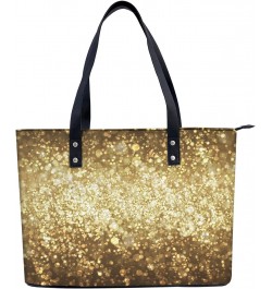 NIxux The Stars Are Shining In Gold Tote Bag Lightweight Handbag for Shopping Gym Hiking Travel Yoga Shoulder Bag with Outsid...