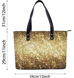 NIxux The Stars Are Shining In Gold Tote Bag Lightweight Handbag for Shopping Gym Hiking Travel Yoga Shoulder Bag with Outsid...