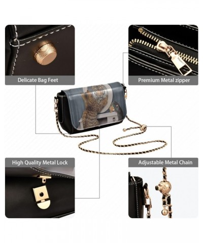 Crossbody Bags for Women Trendy Women's Black Shoulder Bag Small PU Leather Flap Cross Body Bag Handbags Pattern25 $20.49 Cro...