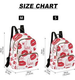 Small Backpack for Women Travel Bag Valentines Lips and Love Letter Daypack Purse Fashion Shoulder Bag Rucksack Small B465 $1...