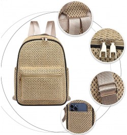 Womens Straw Backpack Flap Drawstring Beach Daypack Summer Holiday Hobo Bag 6969khaki $17.48 Backpacks