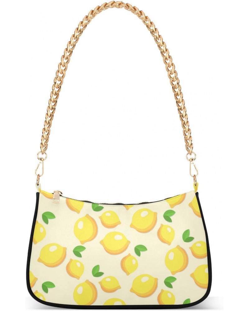 Fruit Shoulder Bag Cute Little Lemon Leaves Women Clutch Handbag Shoulder Purch Boho Bag Date Chain Bag Tote Bag Spring Holid...