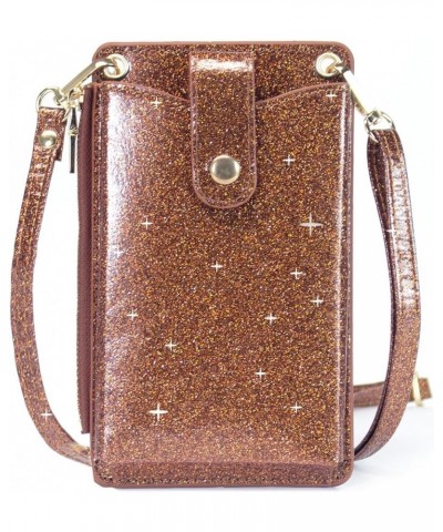 Womens Cellphone Crossbody Bag Small Light Leather Shoulder Purse Handbag Card Wallet Lanyard Case Girls Satchel Pouch Glitte...