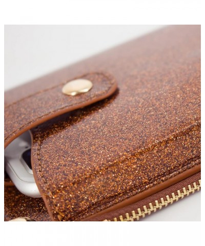 Womens Cellphone Crossbody Bag Small Light Leather Shoulder Purse Handbag Card Wallet Lanyard Case Girls Satchel Pouch Glitte...