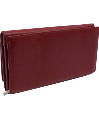 Womens RFID Genuine Leather Wallet Clutch Zip Around Checkbook Organizer for Ladies (Tan) Red $15.89 Wallets