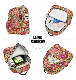 Mandala Backpack Purse for Women Anti-theft Small Fashion Travel Backpack Back Pack Handbag Lady Purse,S Small $17.35 Backpacks