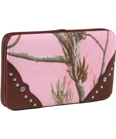 Women's Wallet/Clutch with Push Button Closure and Rhinestone Embellishments Realtree Pink/Brown $19.37 Clutches