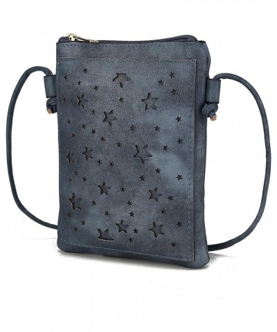 Crossbody Bag for Women, Vegan Leather Designer Crossover Lady Handbag Small Messenger shoulder bag Jana Navy $15.07 Shoulder...