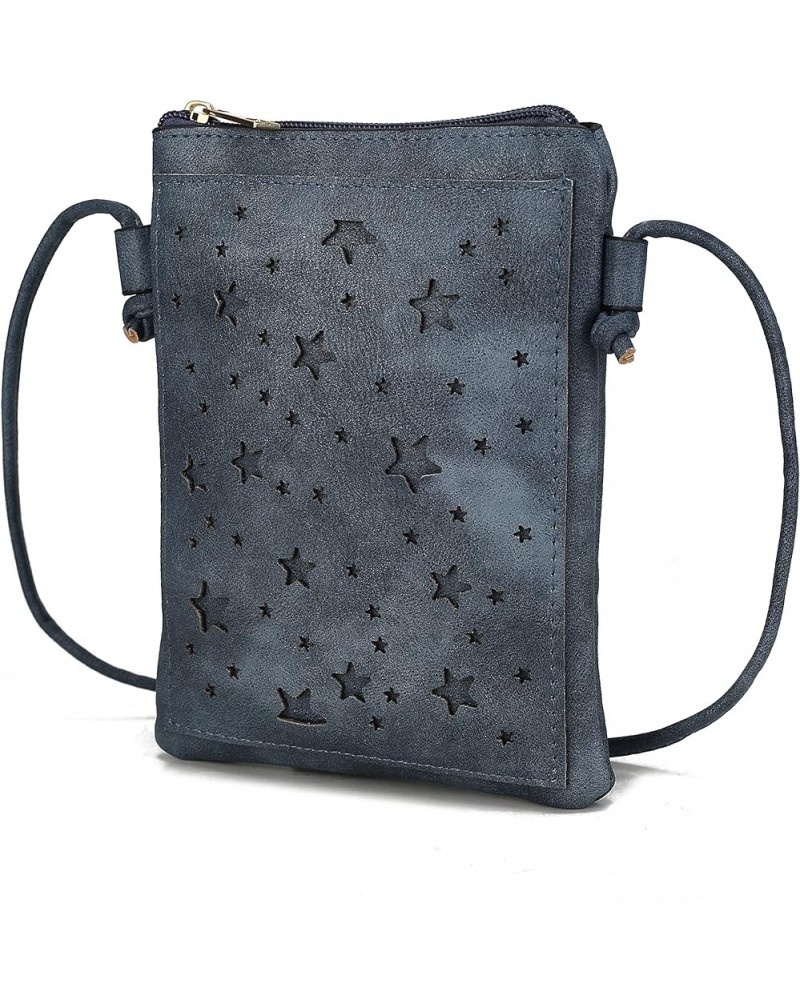 Crossbody Bag for Women, Vegan Leather Designer Crossover Lady Handbag Small Messenger shoulder bag Jana Navy $15.07 Shoulder...