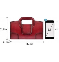 Women Crocodile Embossed Handbag Vintage Flap Tote Purse Evening Clutch Shoulder Bag 00358burgundy $12.80 Totes