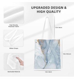 Different Breed Of Cats Single Shoulder Fashion Canvas Tote Shopping Bags Handbags For Men And Women Golden Ink Ripple Marble...