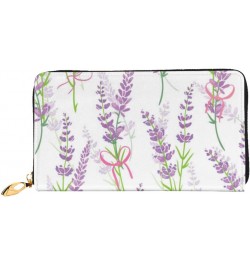 Beautiful Violet Lavender Leather Wallet Credit Card Holder Wallet Fashion Wristlet Wallet Clutch Purse For Women And Men $26...