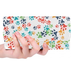 women graphic trifold wallet bright colorful animal dogs bone paws print designer wallets Color9 $28.25 Clutches