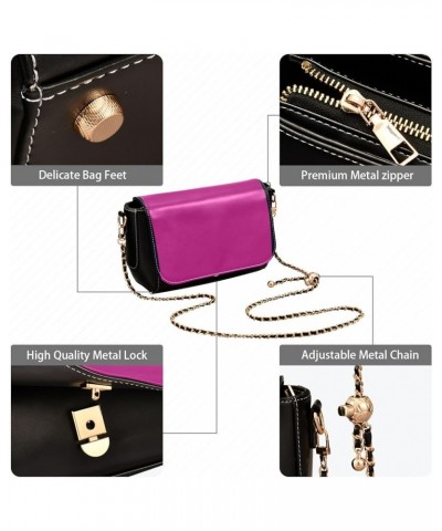 Mauve Womens Crossbody Bag Long Strap Stylish Clutch Purse Leather Cross Body Purses Medium Violet Red $16.34 Shoulder Bags