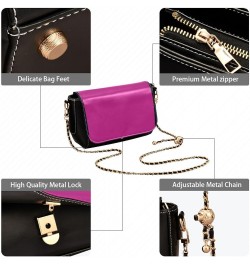 Mauve Womens Crossbody Bag Long Strap Stylish Clutch Purse Leather Cross Body Purses Medium Violet Red $16.34 Shoulder Bags