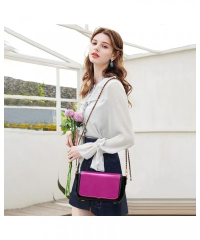 Mauve Womens Crossbody Bag Long Strap Stylish Clutch Purse Leather Cross Body Purses Medium Violet Red $16.34 Shoulder Bags