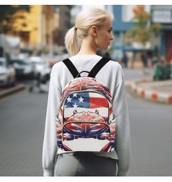 American Flag Crab Fashion Backpack Purse Ladies Fashion Rucksack Travel Shoulder Bag Casual Daily Backpack Work Bag Small $2...