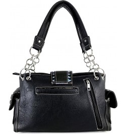 Abstract Butterfly Buckle Black Conceal Carry Handbag Blue $32.20 Shoulder Bags