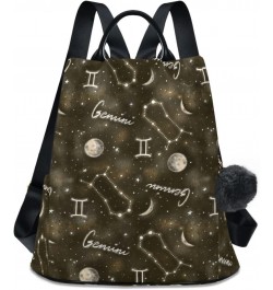 Zodiac Sign Moon Art Polyester Backpack Purse Travel Bag for Women Fashion Back Pack Shoulder Bag $19.20 Backpacks