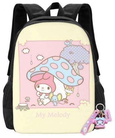 My Bunny Melody Backpack Cartoon animetion Backpacks Double Shoulder Bag Travel Bag Gift For Woman My-03 17 Inch(With Keychai...