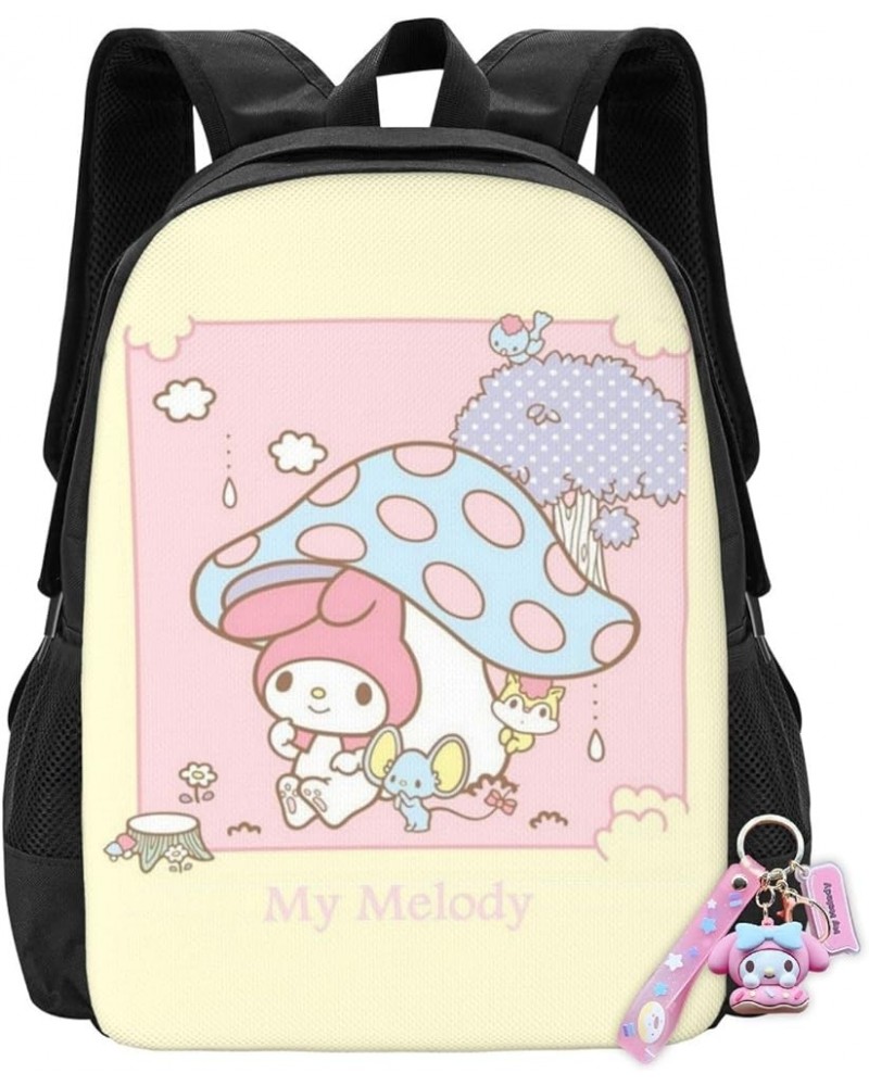 My Bunny Melody Backpack Cartoon animetion Backpacks Double Shoulder Bag Travel Bag Gift For Woman My-03 17 Inch(With Keychai...