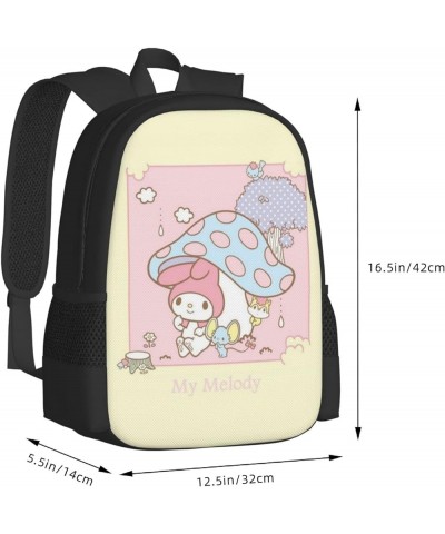 My Bunny Melody Backpack Cartoon animetion Backpacks Double Shoulder Bag Travel Bag Gift For Woman My-03 17 Inch(With Keychai...