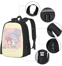 My Bunny Melody Backpack Cartoon animetion Backpacks Double Shoulder Bag Travel Bag Gift For Woman My-03 17 Inch(With Keychai...