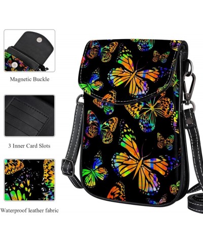 Small Crossbody Bags Cell Phone Purse - Stylish and Compact Purse with Adjustable Shoulder Strap Skull Pattern Multicoloured9...