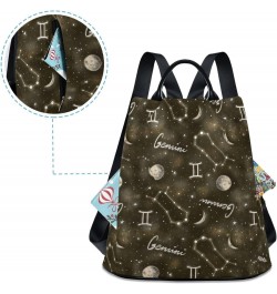 Zodiac Sign Moon Art Polyester Backpack Purse Travel Bag for Women Fashion Back Pack Shoulder Bag $19.20 Backpacks