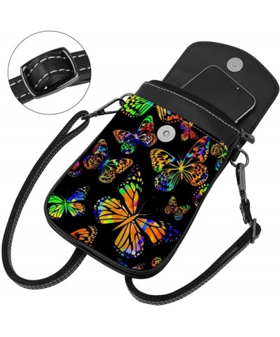 Small Crossbody Bags Cell Phone Purse - Stylish and Compact Purse with Adjustable Shoulder Strap Skull Pattern Multicoloured9...