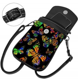 Small Crossbody Bags Cell Phone Purse - Stylish and Compact Purse with Adjustable Shoulder Strap Skull Pattern Multicoloured9...