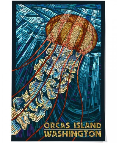 36x54 Inch Giclee Art Print Wall Decor, Orcas Island, Washington, Jellyfish Mosaic $46.79 Totes