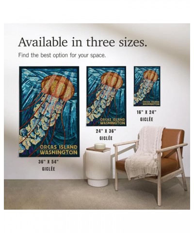 36x54 Inch Giclee Art Print Wall Decor, Orcas Island, Washington, Jellyfish Mosaic $46.79 Totes