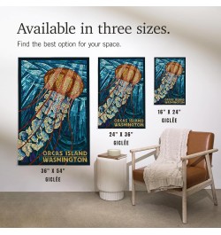 36x54 Inch Giclee Art Print Wall Decor, Orcas Island, Washington, Jellyfish Mosaic $46.79 Totes