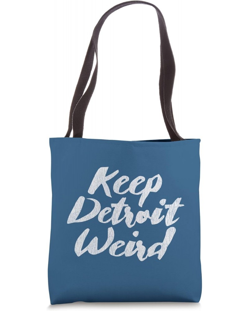 KEEP DETROIT WEIRD, Detroit MI Design W. Vintage Details Tote Bag $11.13 Totes