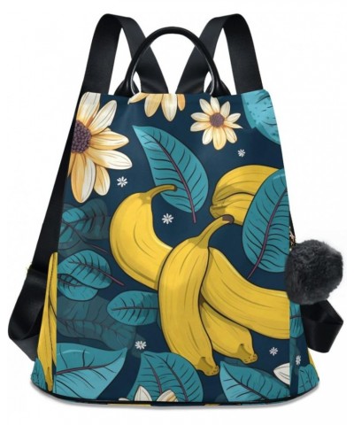 Cute Banana and Flowers Backpack Purse for Women Travel Casual Daypack College Bookbag Work Business Ladies Shoulder Bag $18....