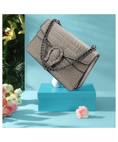 Crossbody Shoulder Purse for Women - Fashion Purse with Bow Handbags PU Leather Satchel Bag 1-2grey $15.36 Shoulder Bags