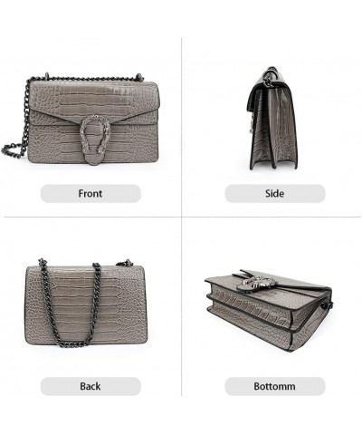 Crossbody Shoulder Purse for Women - Fashion Purse with Bow Handbags PU Leather Satchel Bag 1-2grey $15.36 Shoulder Bags