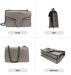 Crossbody Shoulder Purse for Women - Fashion Purse with Bow Handbags PU Leather Satchel Bag 1-2grey $15.36 Shoulder Bags