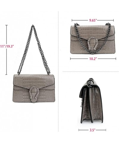 Crossbody Shoulder Purse for Women - Fashion Purse with Bow Handbags PU Leather Satchel Bag 1-2grey $15.36 Shoulder Bags