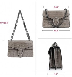 Crossbody Shoulder Purse for Women - Fashion Purse with Bow Handbags PU Leather Satchel Bag 1-2grey $15.36 Shoulder Bags