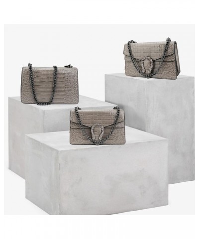 Crossbody Shoulder Purse for Women - Fashion Purse with Bow Handbags PU Leather Satchel Bag 1-2grey $15.36 Shoulder Bags